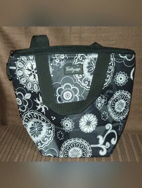 thirty-one Black & White Floral Cooler Tote